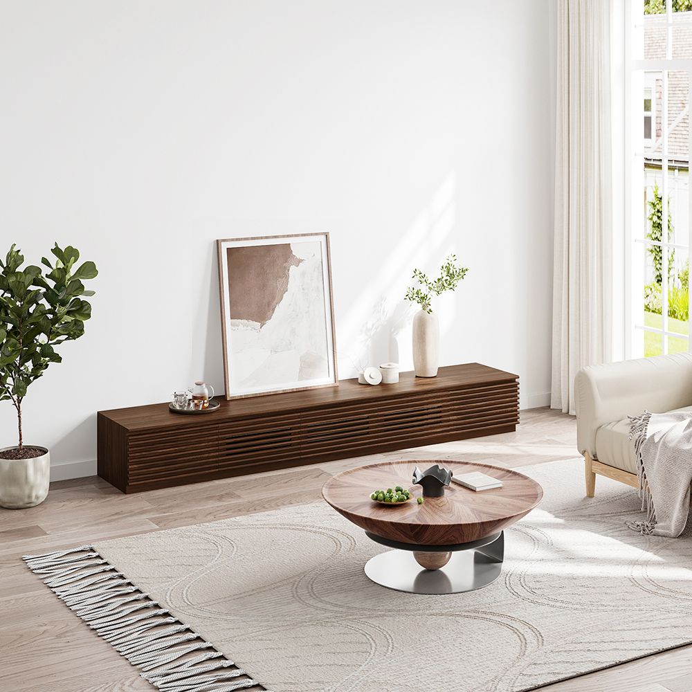 Evara Minimalist Fluted TV Stand - Exclusivia