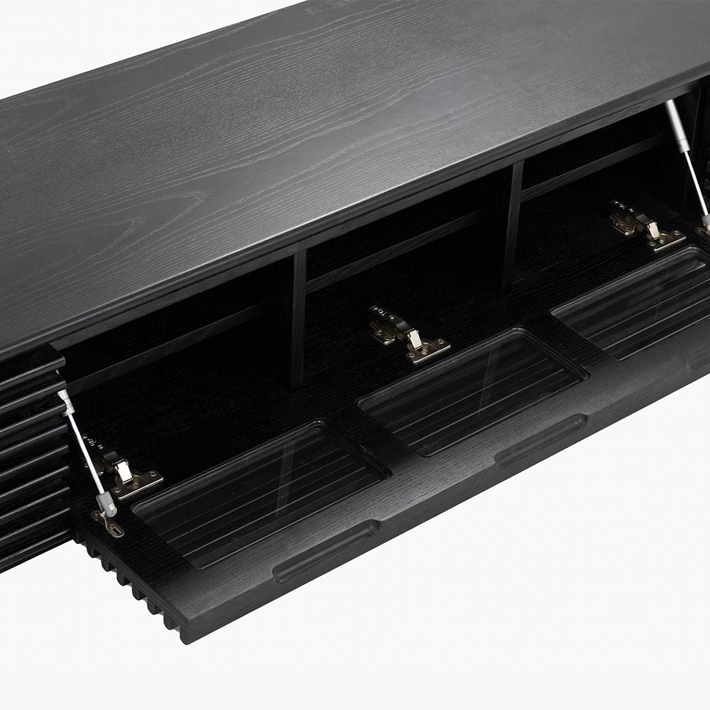 Evara Minimalist Fluted TV Stand - Exclusivia