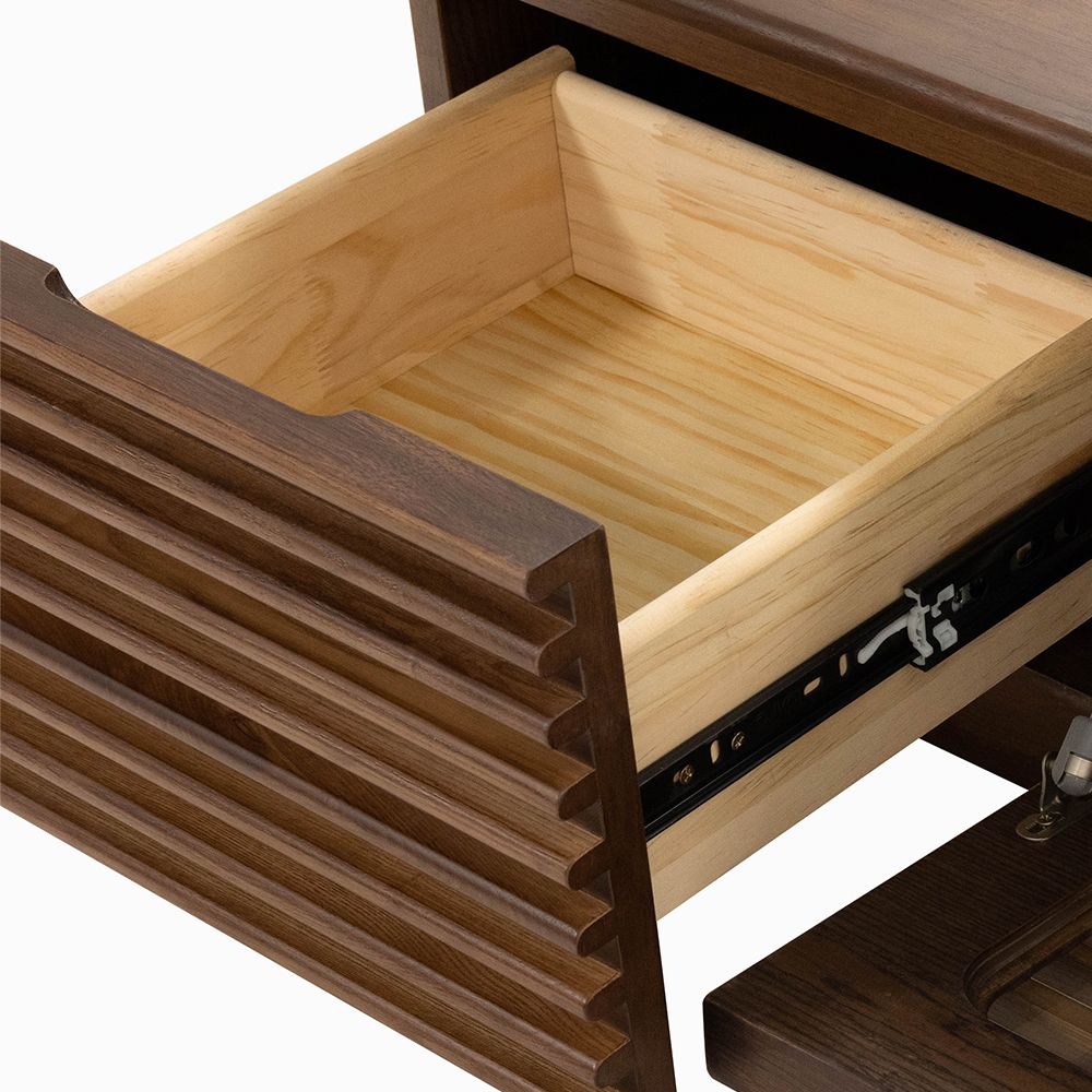 Evara Minimalist Fluted TV Stand - Exclusivia