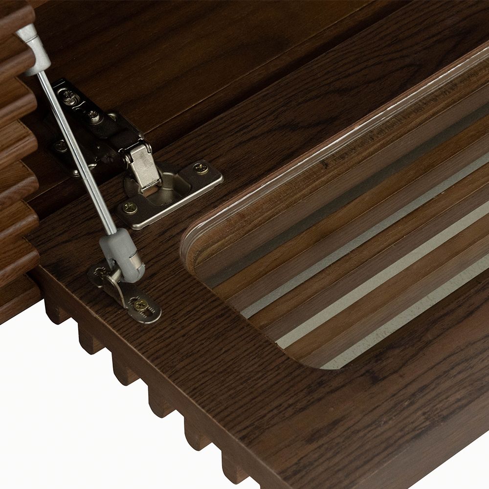 Evara Minimalist Fluted TV Stand - Exclusivia