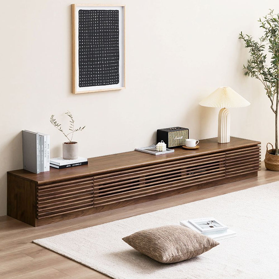 Evara Minimalist Fluted TV Stand - Exclusivia