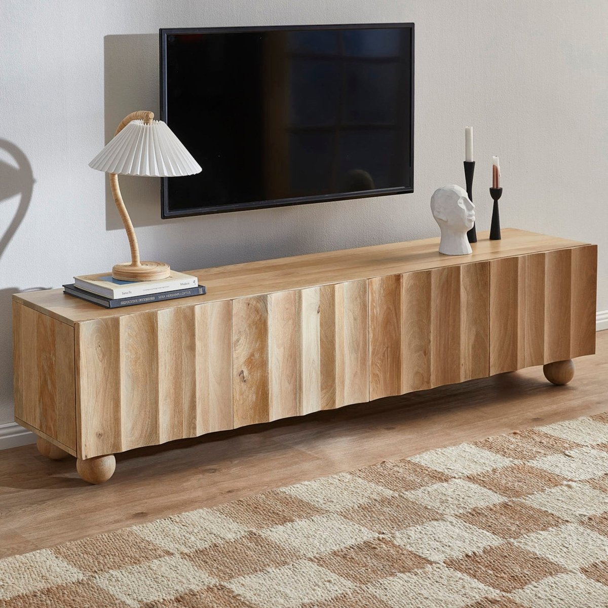 Ezra Mango Wood TV Unit - Exclusivia