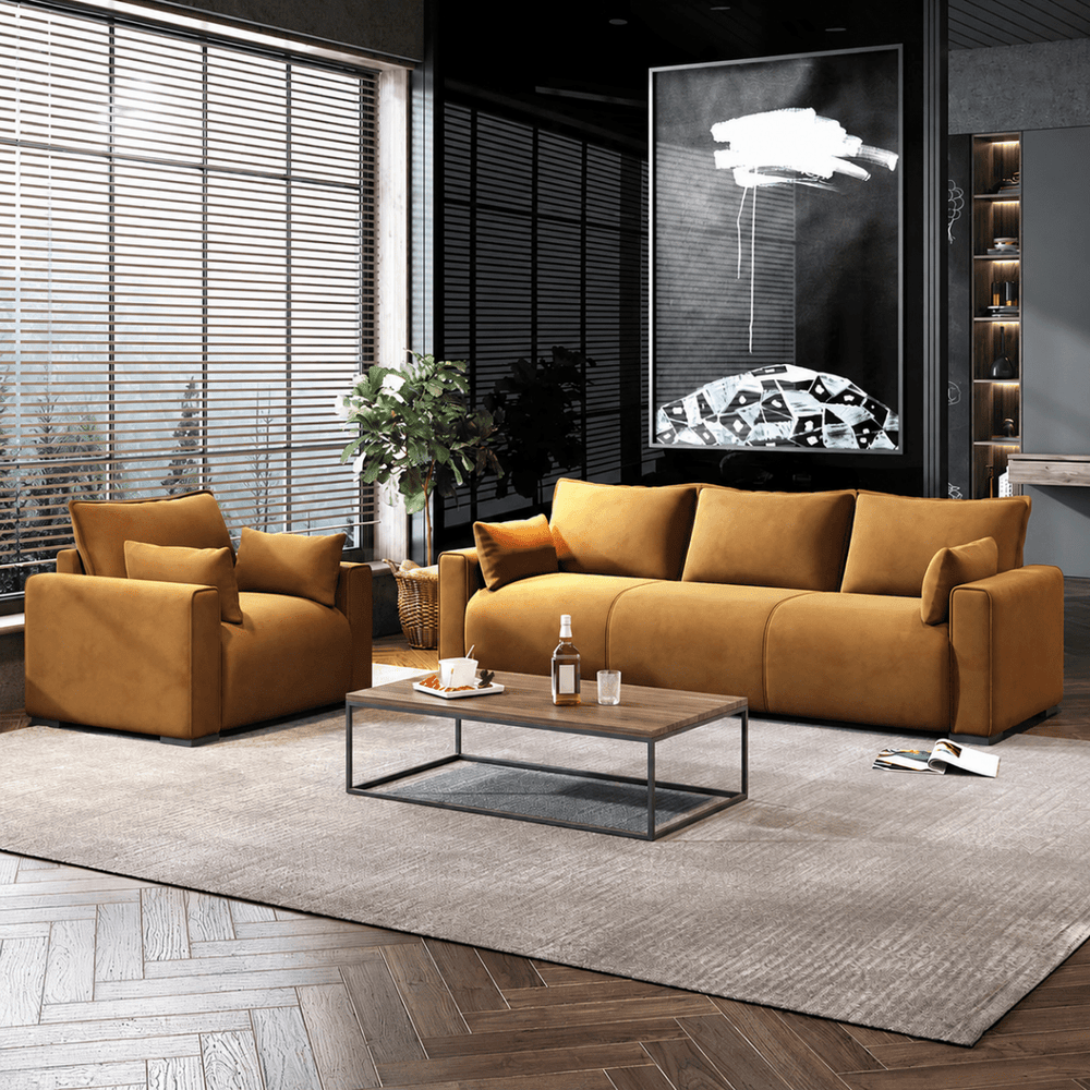 Fenna Modern Leathaire Sofa - Exclusivia