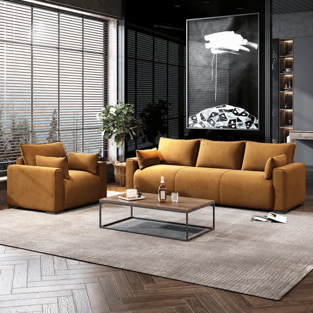 Fenna Modern Leathaire Sofa - Exclusivia