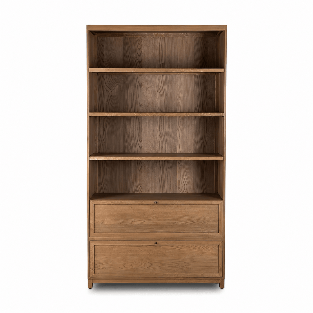 FLINT Modern Solid Wood Bookshelf - Exclusivia