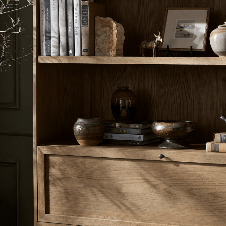 FLINT Modern Solid Wood Bookshelf - Exclusivia