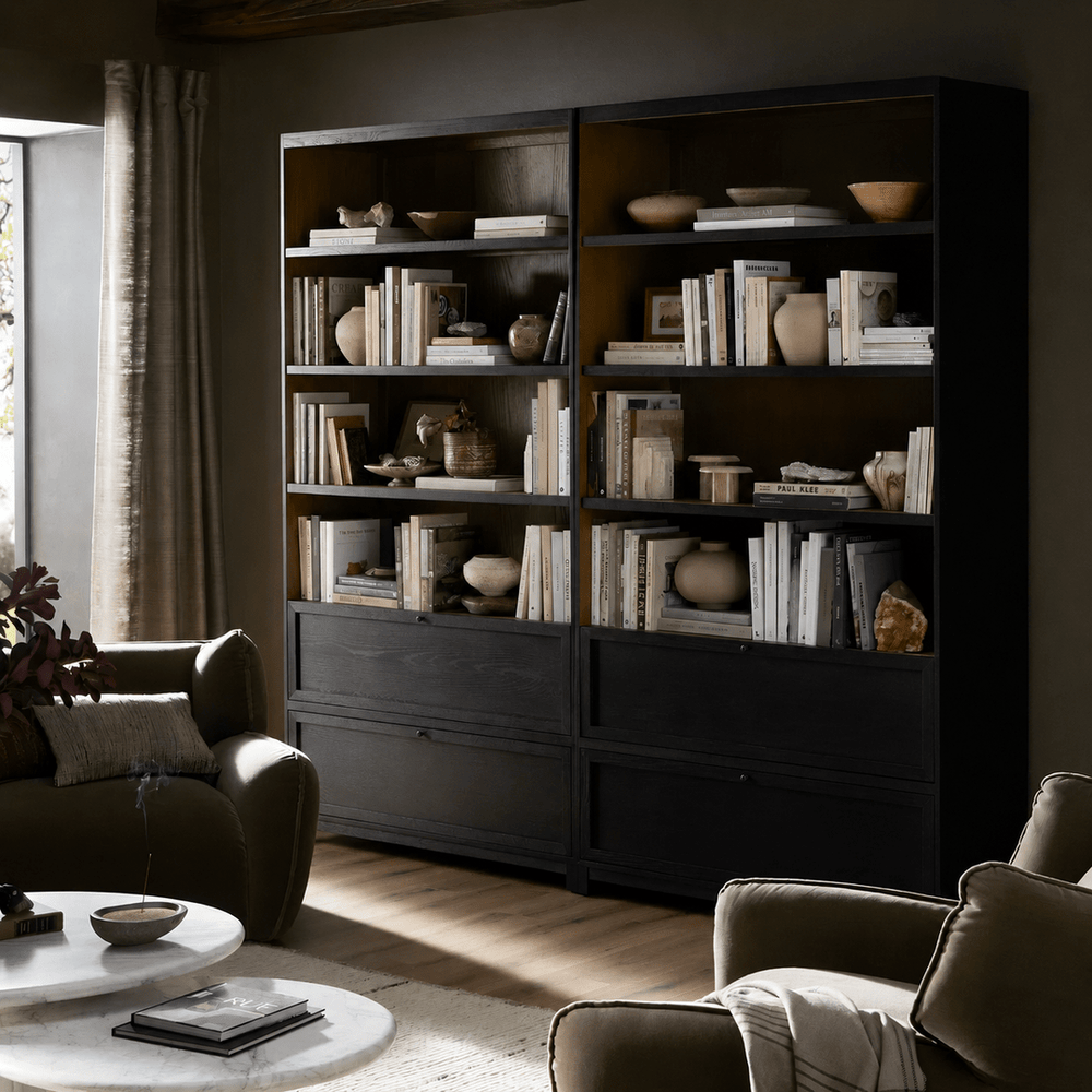FLINT Modern Solid Wood Bookshelf - Exclusivia