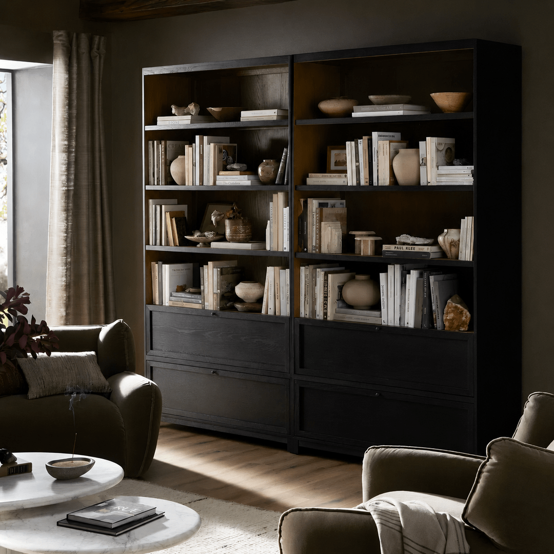 FLINT Modern Solid Wood Bookshelf - Exclusivia