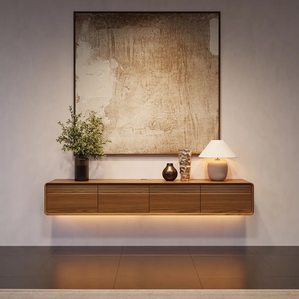 Float 180 cm Mid - Century Floating TV Console - Exclusivia