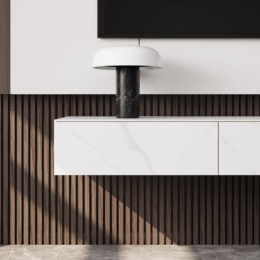 Float 280 cm Modern Sintered Stone Floating TV Console - Exclusivia