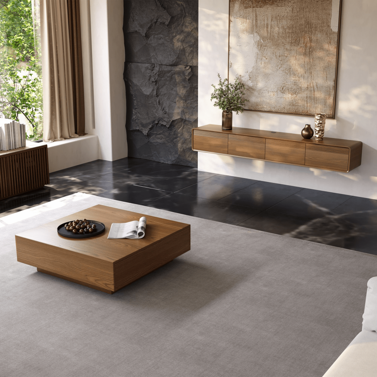 Float Mid - Century Floating TV Console - Exclusivia