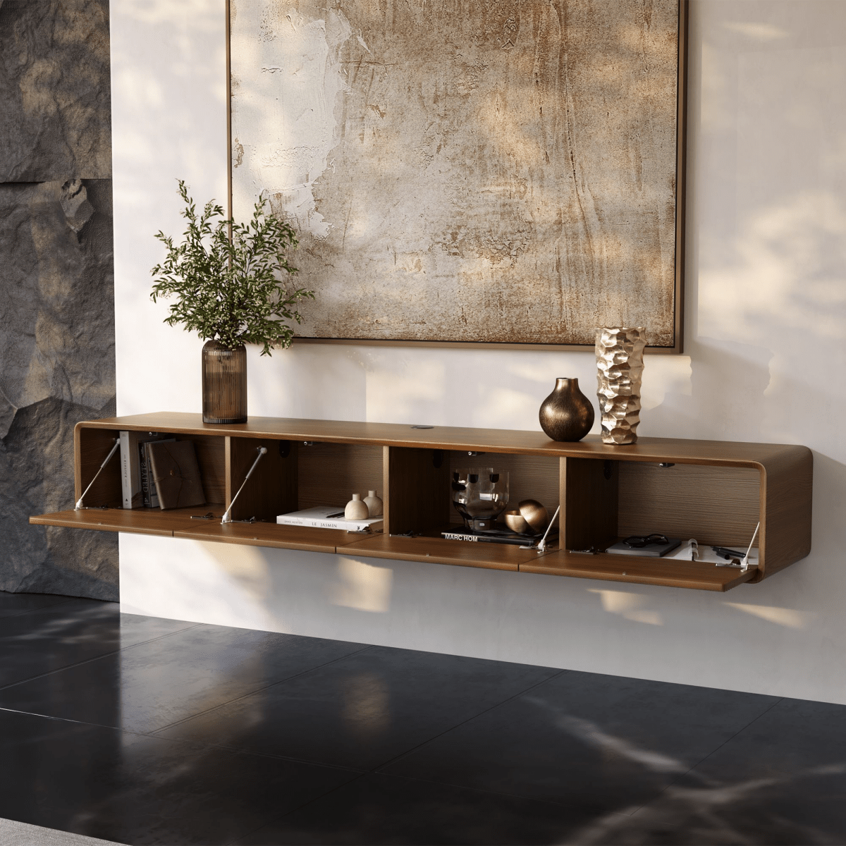 Float Mid - Century Floating TV Console - Exclusivia