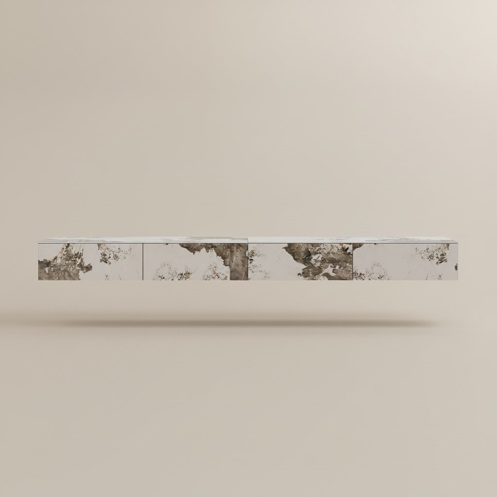 Float Modern Sintered Stone Floating TV Console - Exclusivia
