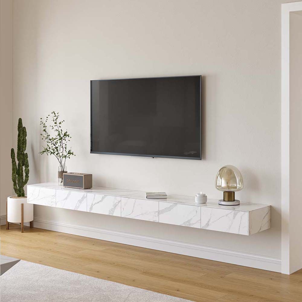 Float Modern Sintered Stone Floating TV Console - Exclusivia