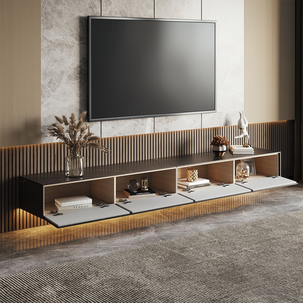Float Modern Sintered Stone Floating TV Console - Exclusivia