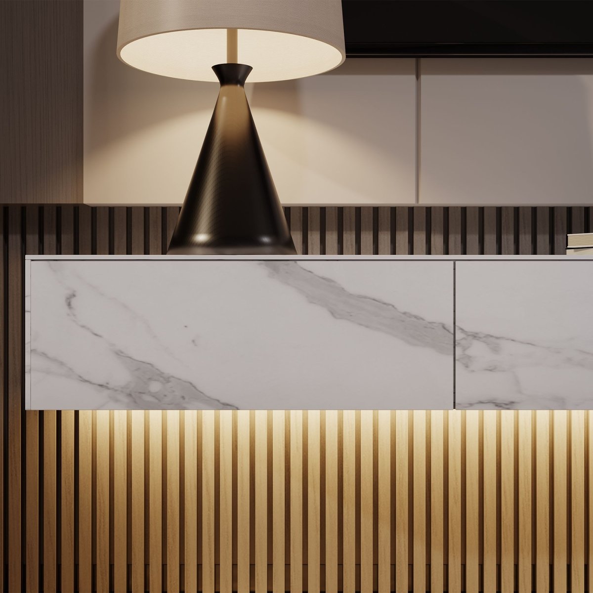 Float Modern Sintered Stone Floating TV Console - Exclusivia