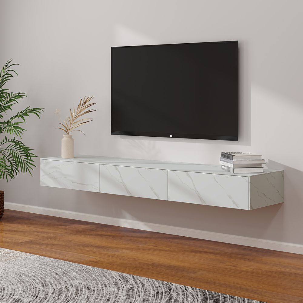 Float Modern Sintered Stone Floating TV Console - Exclusivia