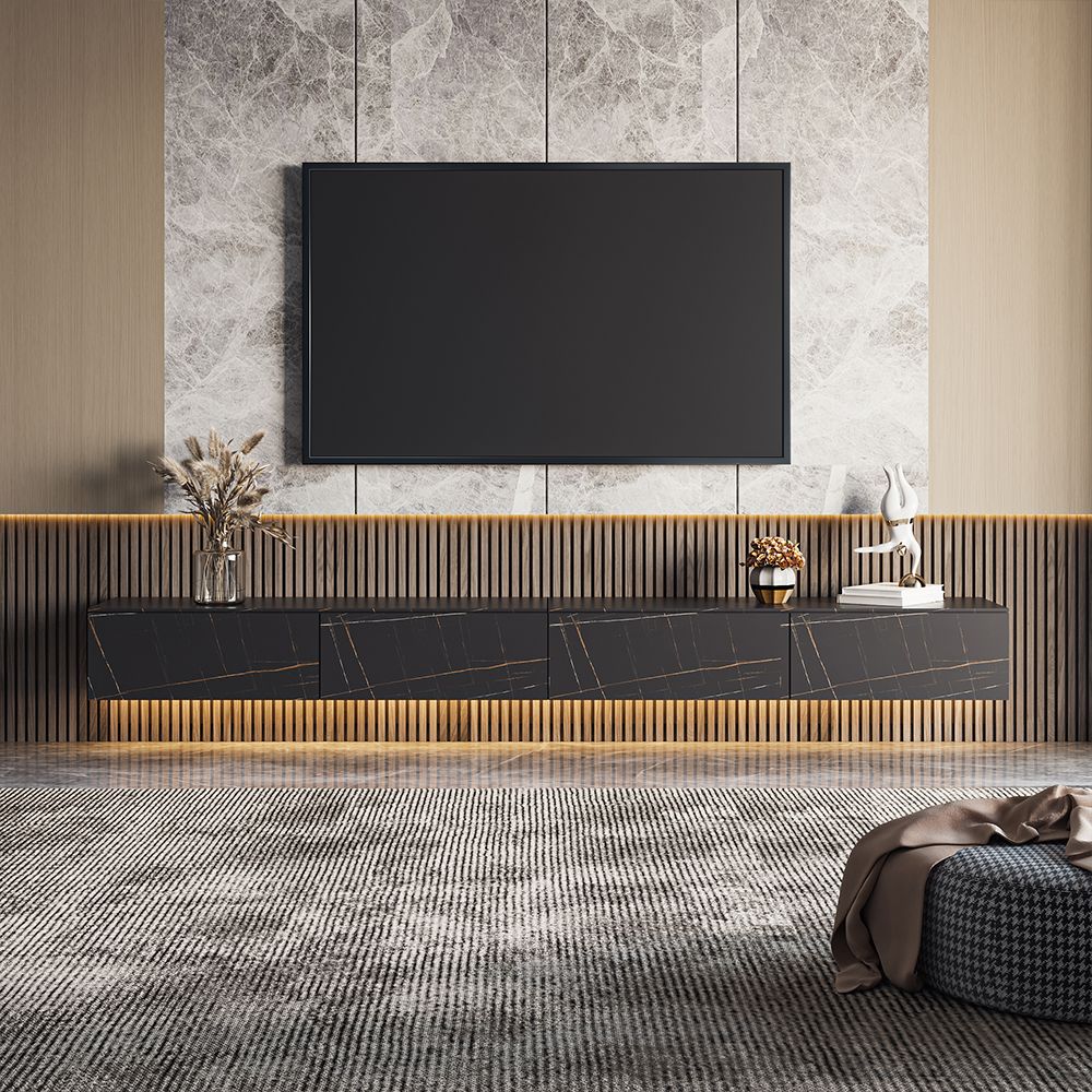 Float Modern Sintered Stone Floating TV Console - Exclusivia