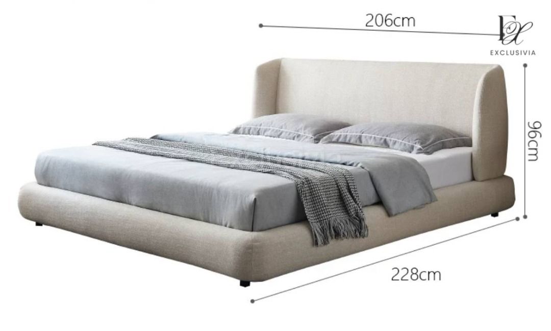 FLUPO Modern Fabric Bedframe - Exclusivia