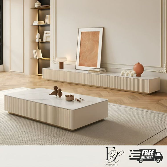 FOLKES Modern TV Console & Coffee Table - Exclusivia