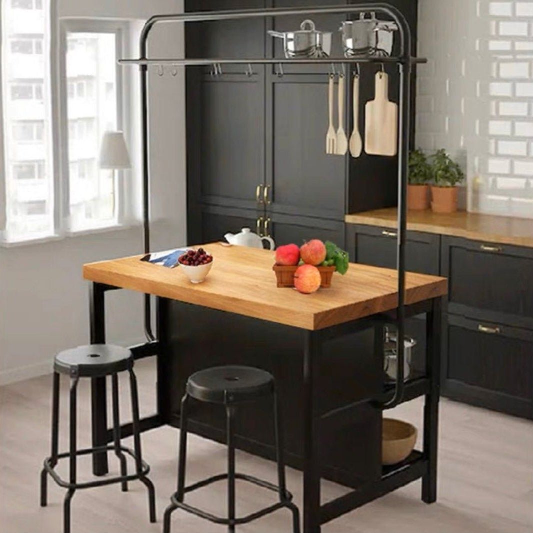 FORGE Industrial Solid Wood Kitchen Island - Exclusivia