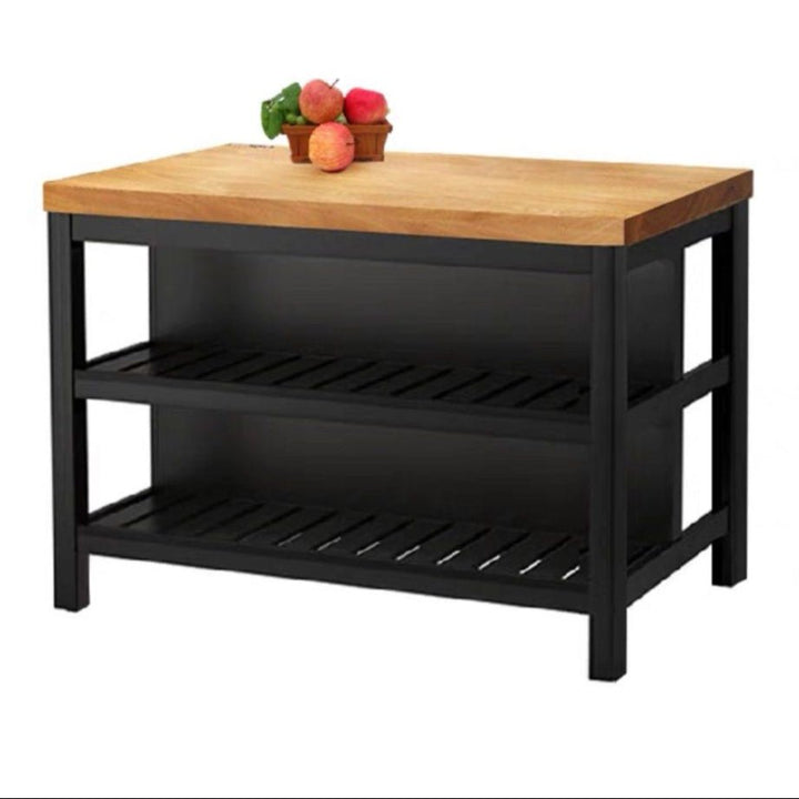 FORGE Industrial Solid Wood Kitchen Island - Exclusivia