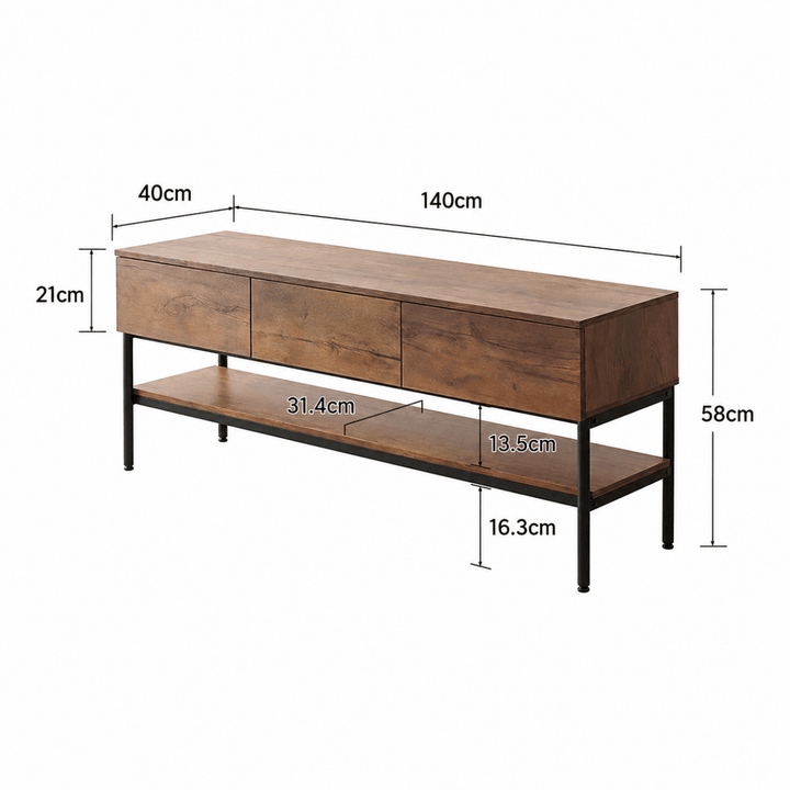 Forge Solid Wood TV Console - Exclusivia