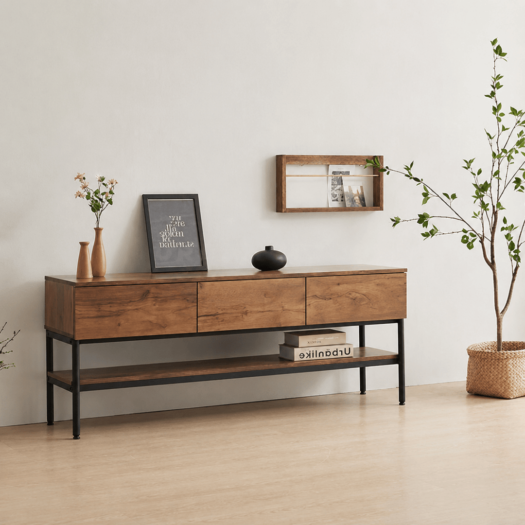 Forge Solid Wood TV Console - Exclusivia