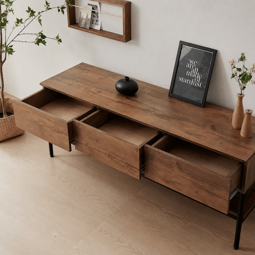 Forge Solid Wood TV Console - Exclusivia