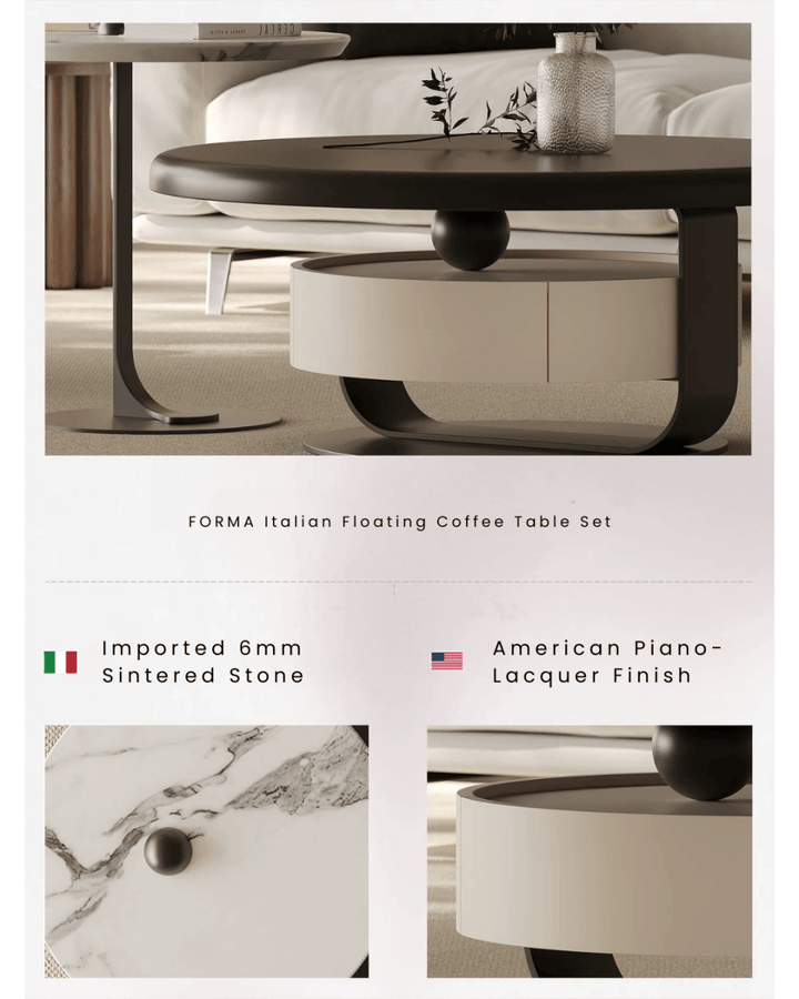 FORMA Italian Floating Coffee Table Set - Exclusivia