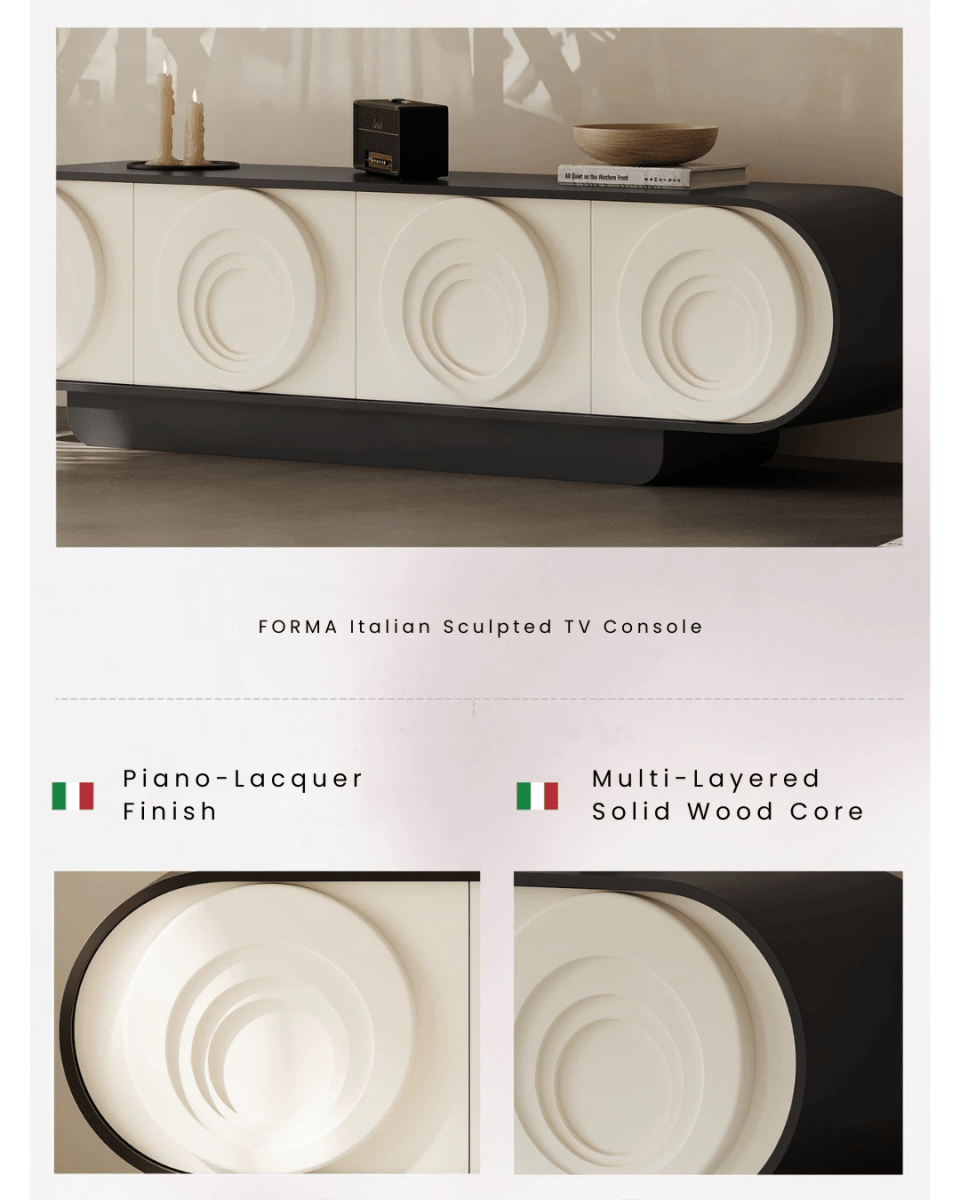 FORMA Italian Sculpted TV Console - Exclusivia