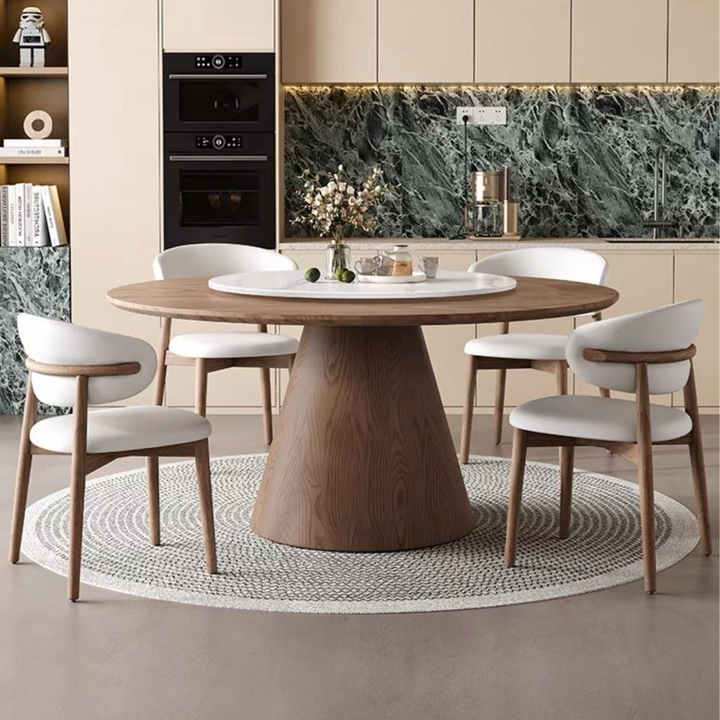 ORLAN Modern Round Solid Wood Dining Table