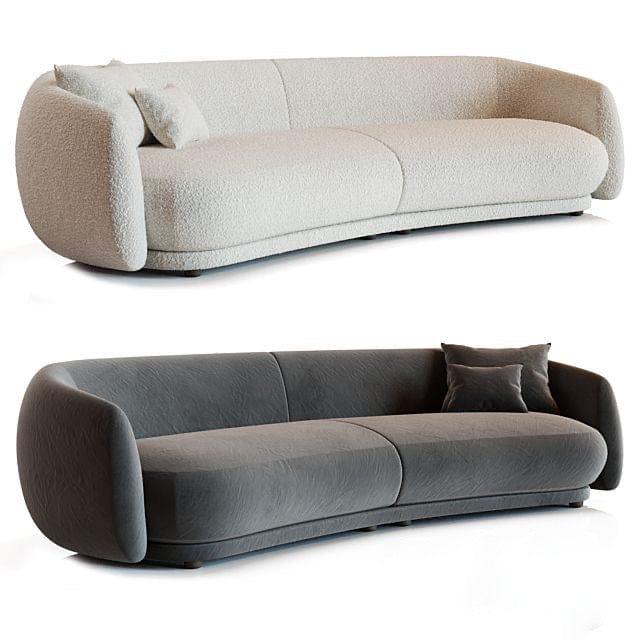 Gisla Performance Boucle Curve Sofa - Exclusivia