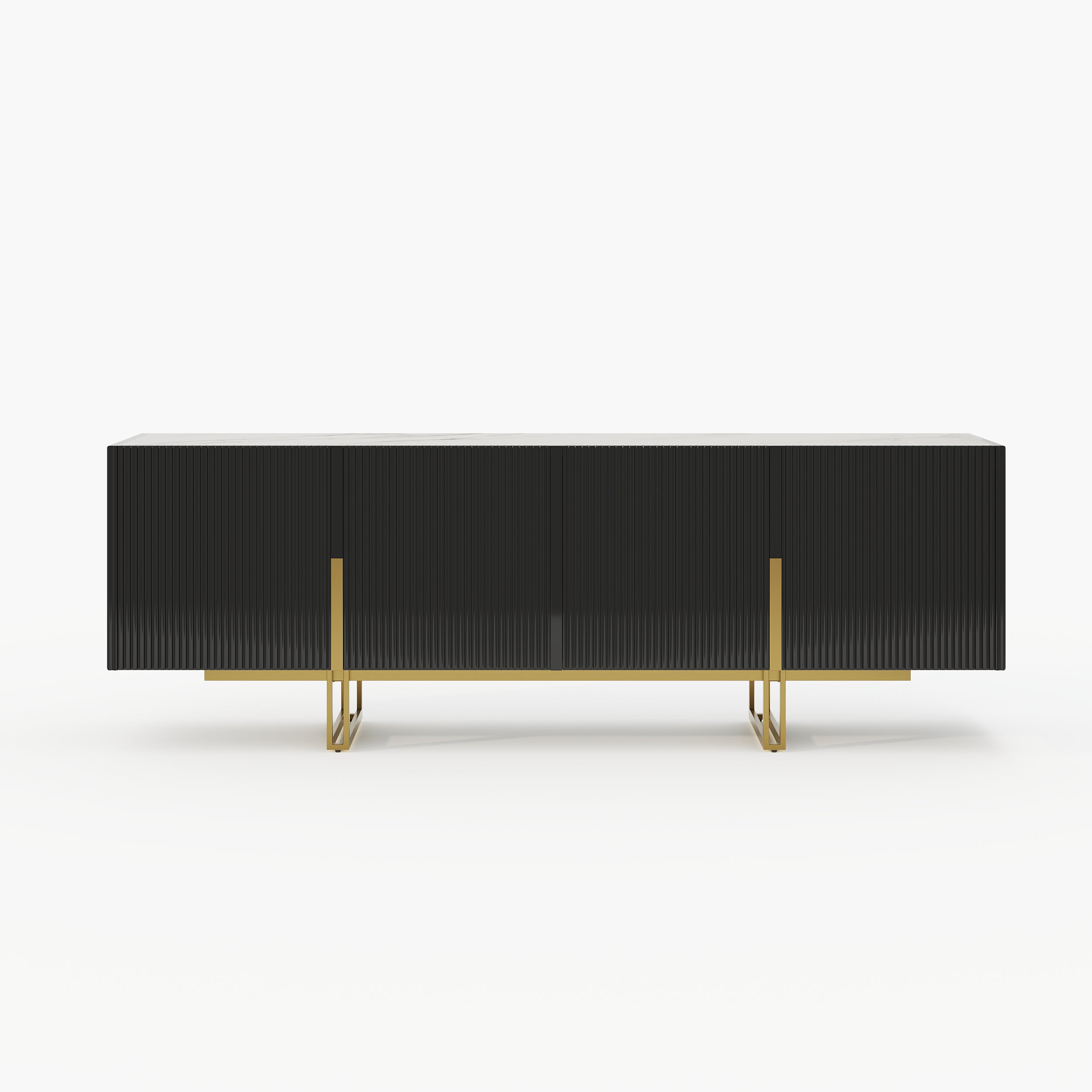 Auro Sintered Stone Fluted TV Console
