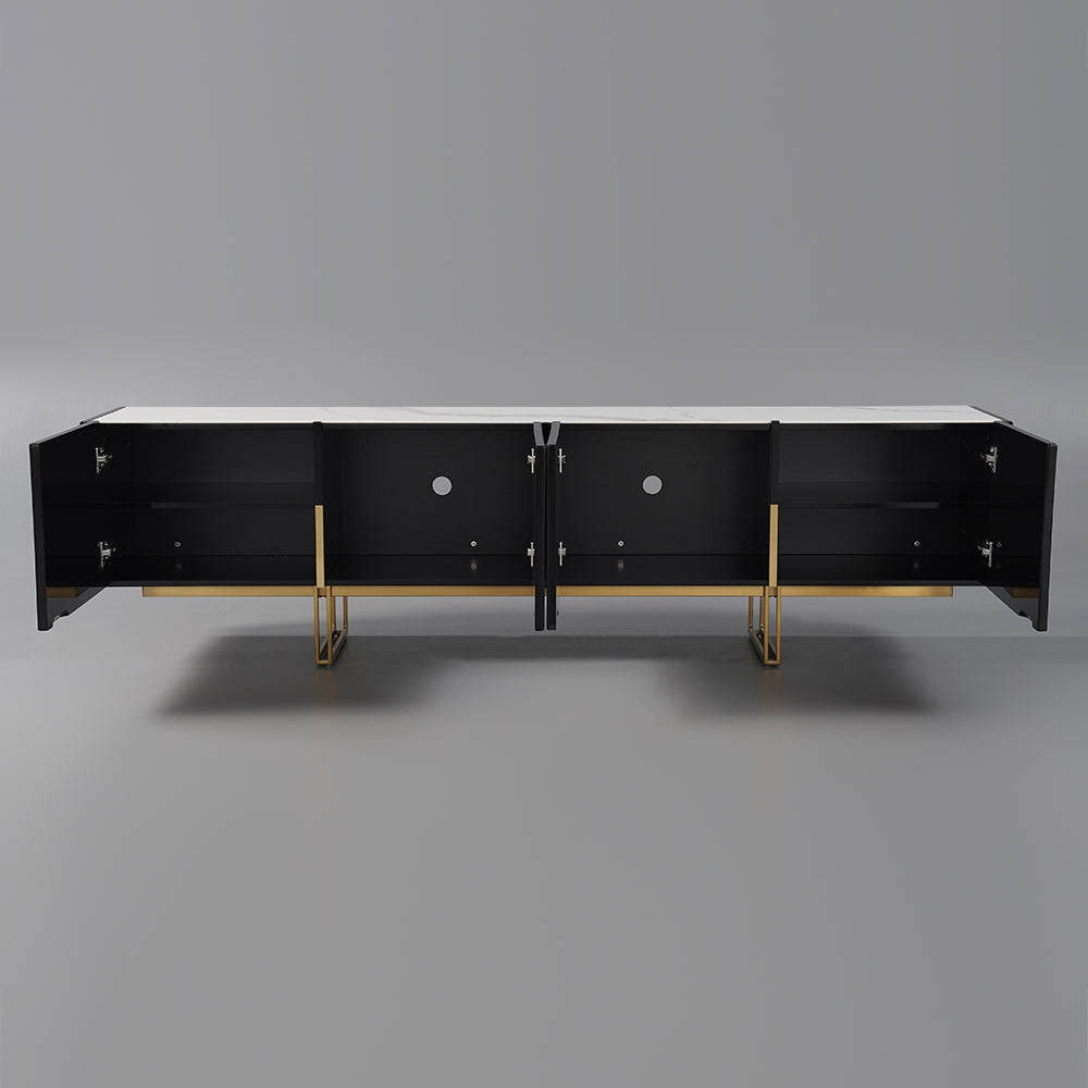 Auro Sintered Stone Fluted TV Console