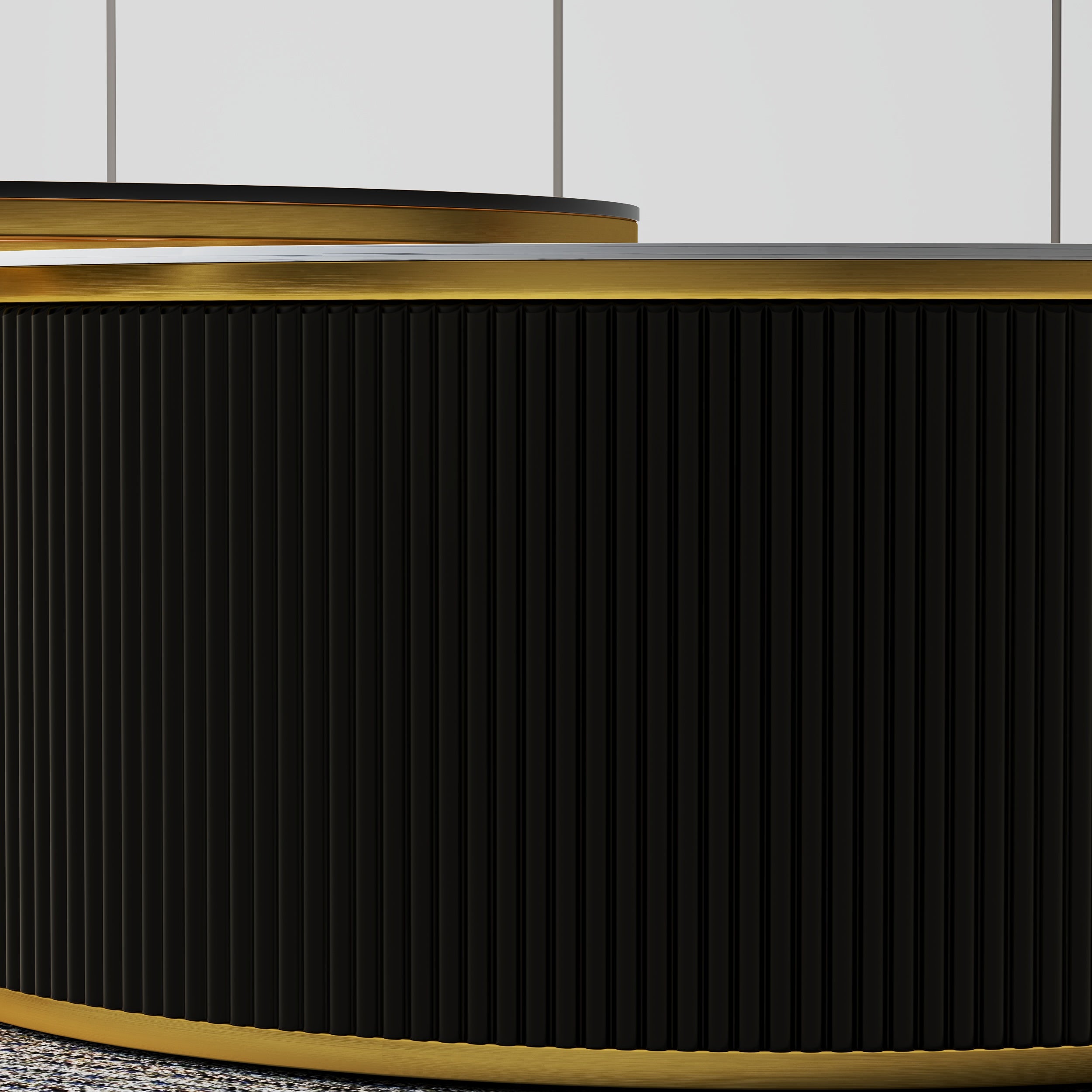 Auro Sintered Stone Fluted TV Console