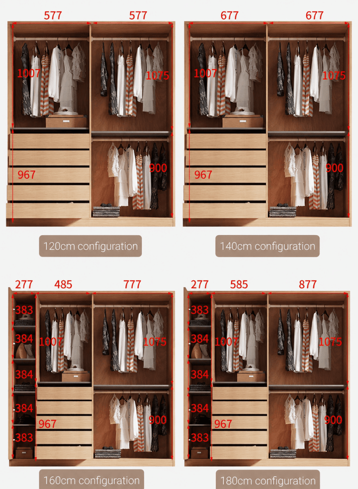Golden Japandi Wardrobe - Exclusivia
