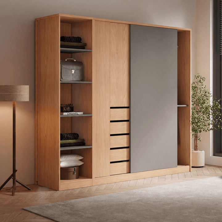 Golden Japandi Wardrobe - Exclusivia