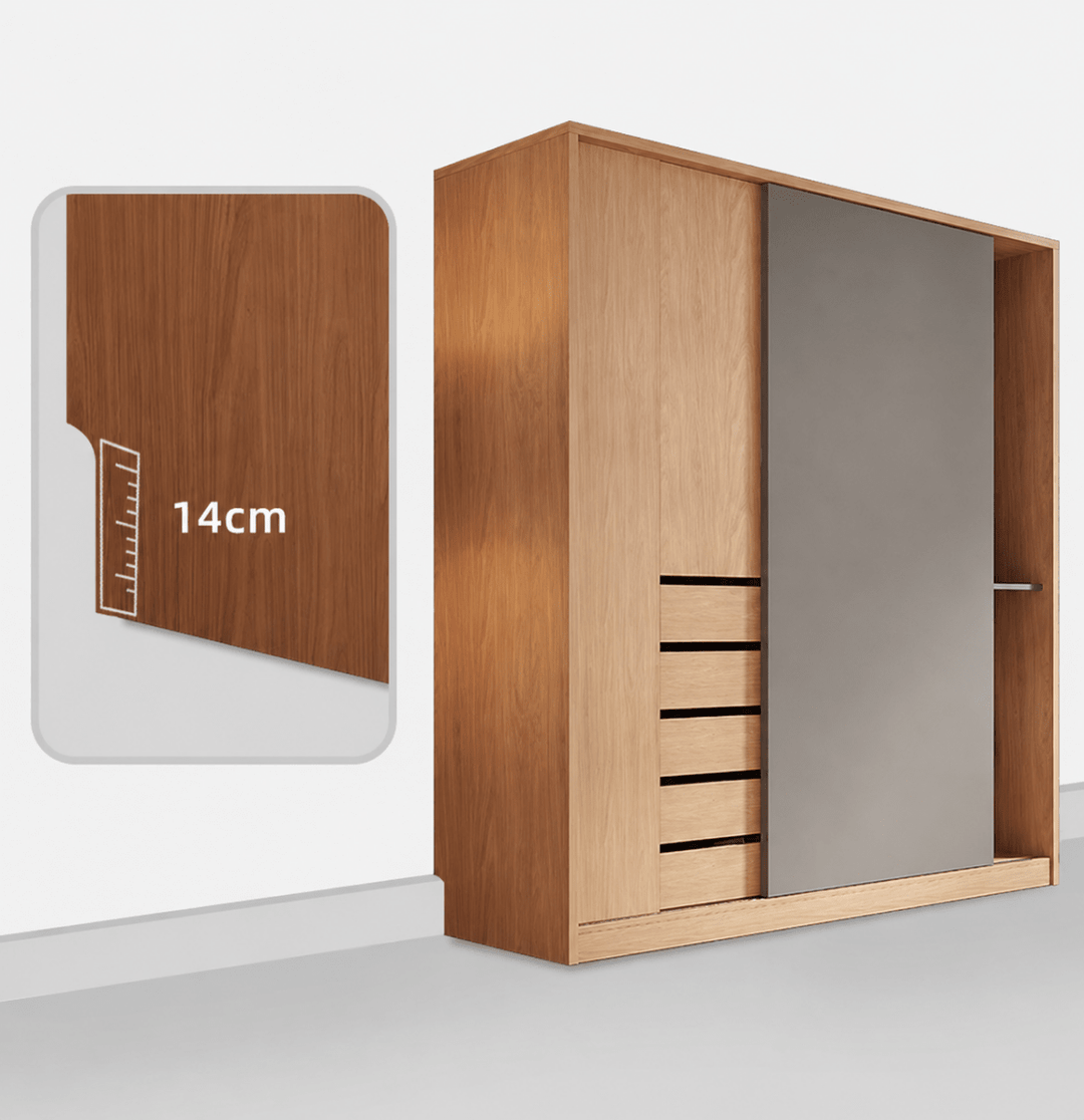 Golden Japandi Wardrobe - Exclusivia