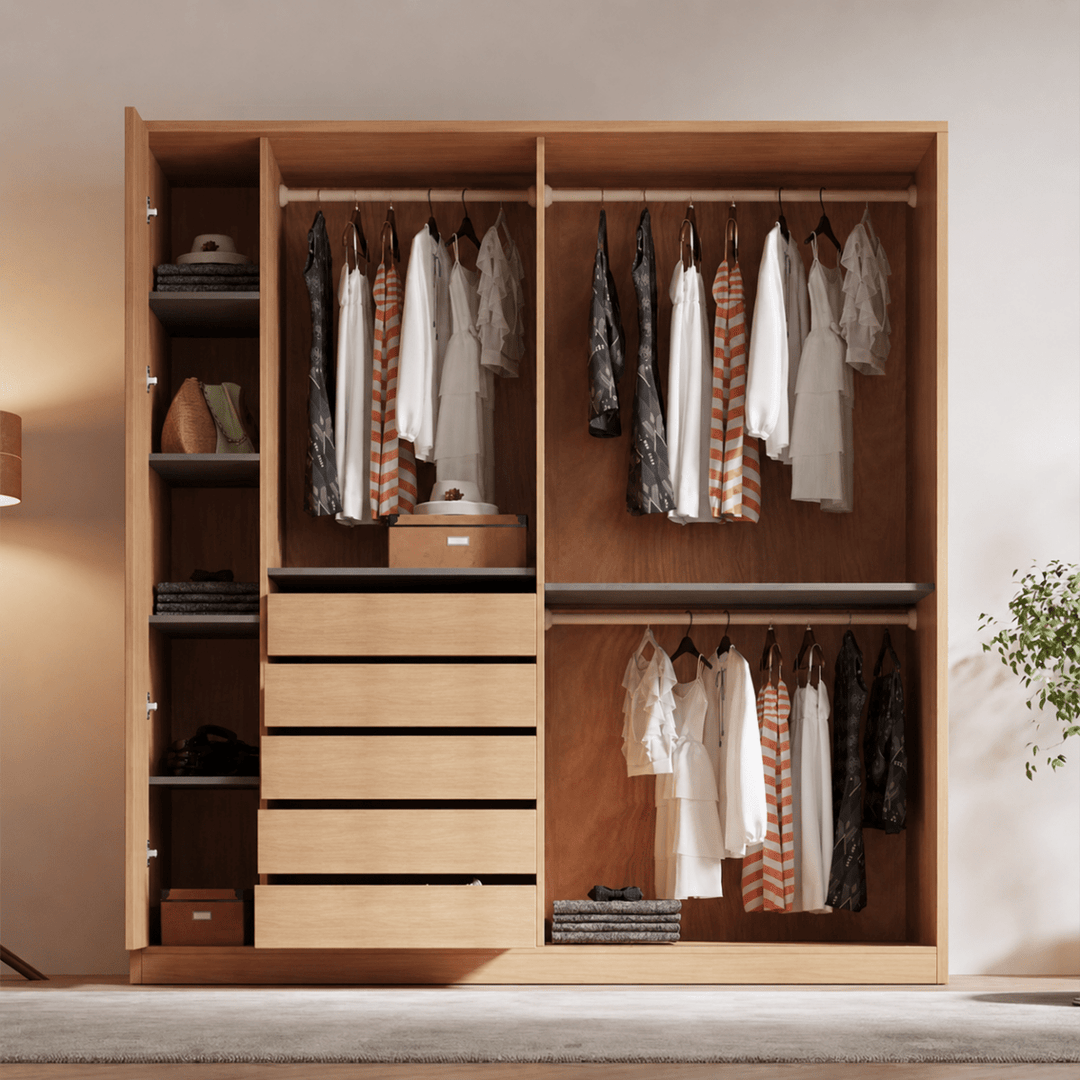 Golden Japandi Wardrobe - Exclusivia