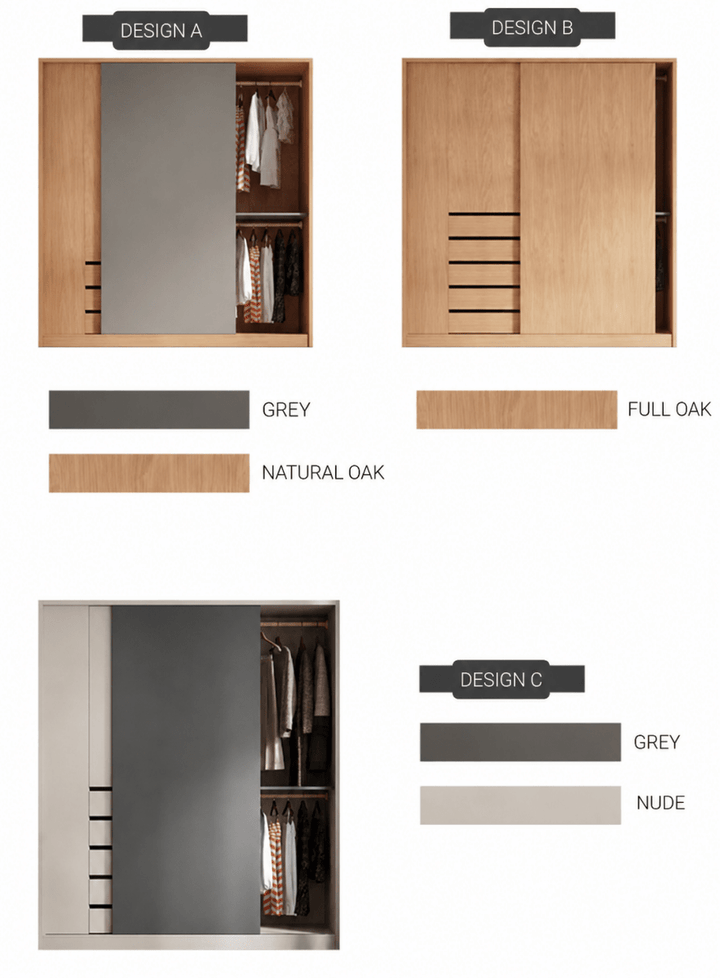 Golden Japandi Wardrobe - Exclusivia