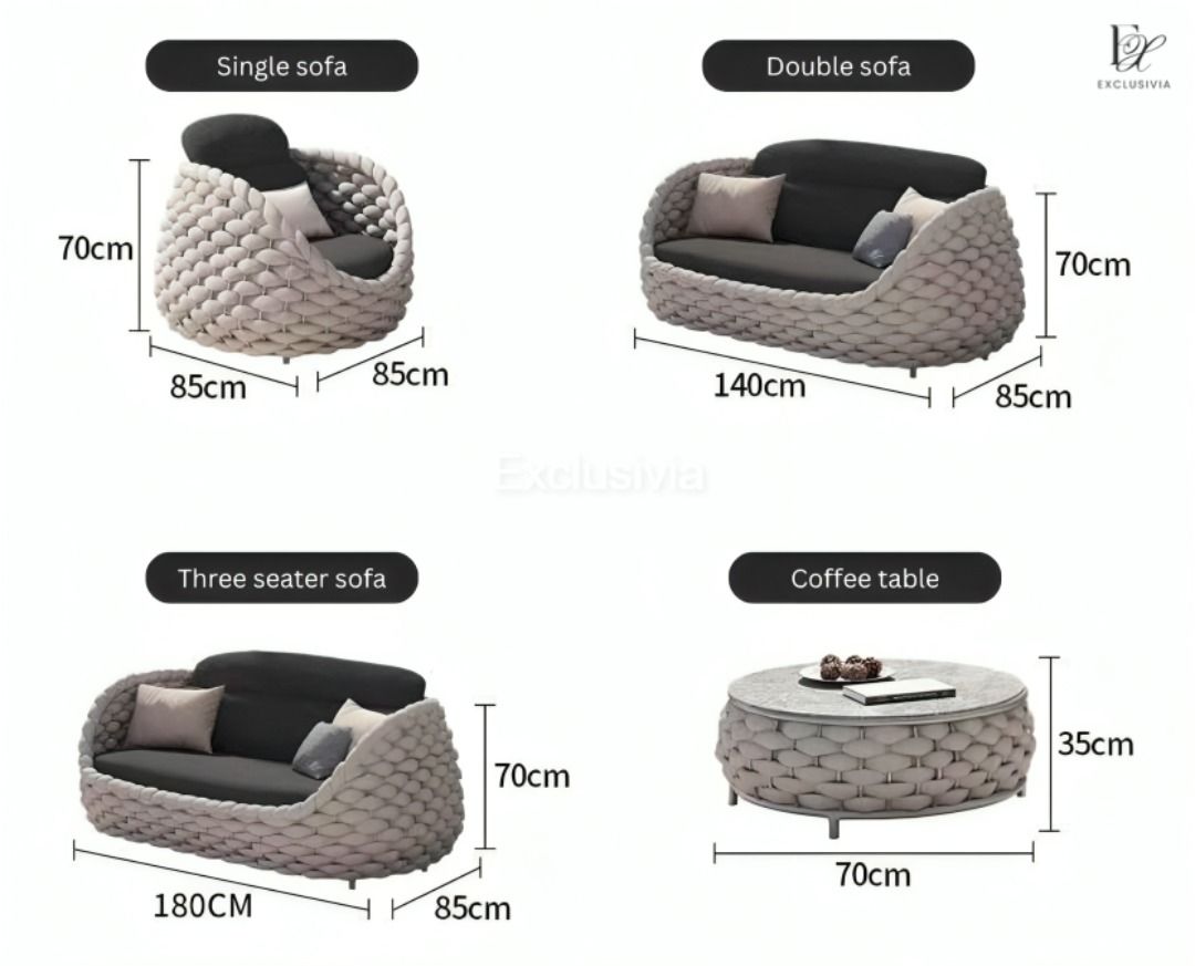 GOOCH Modern Outdoor Sofa Set - Exclusivia