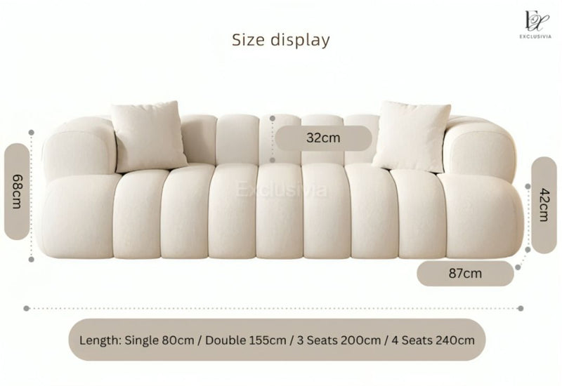 GRAYSON Modern Boucle Sofa - Exclusivia