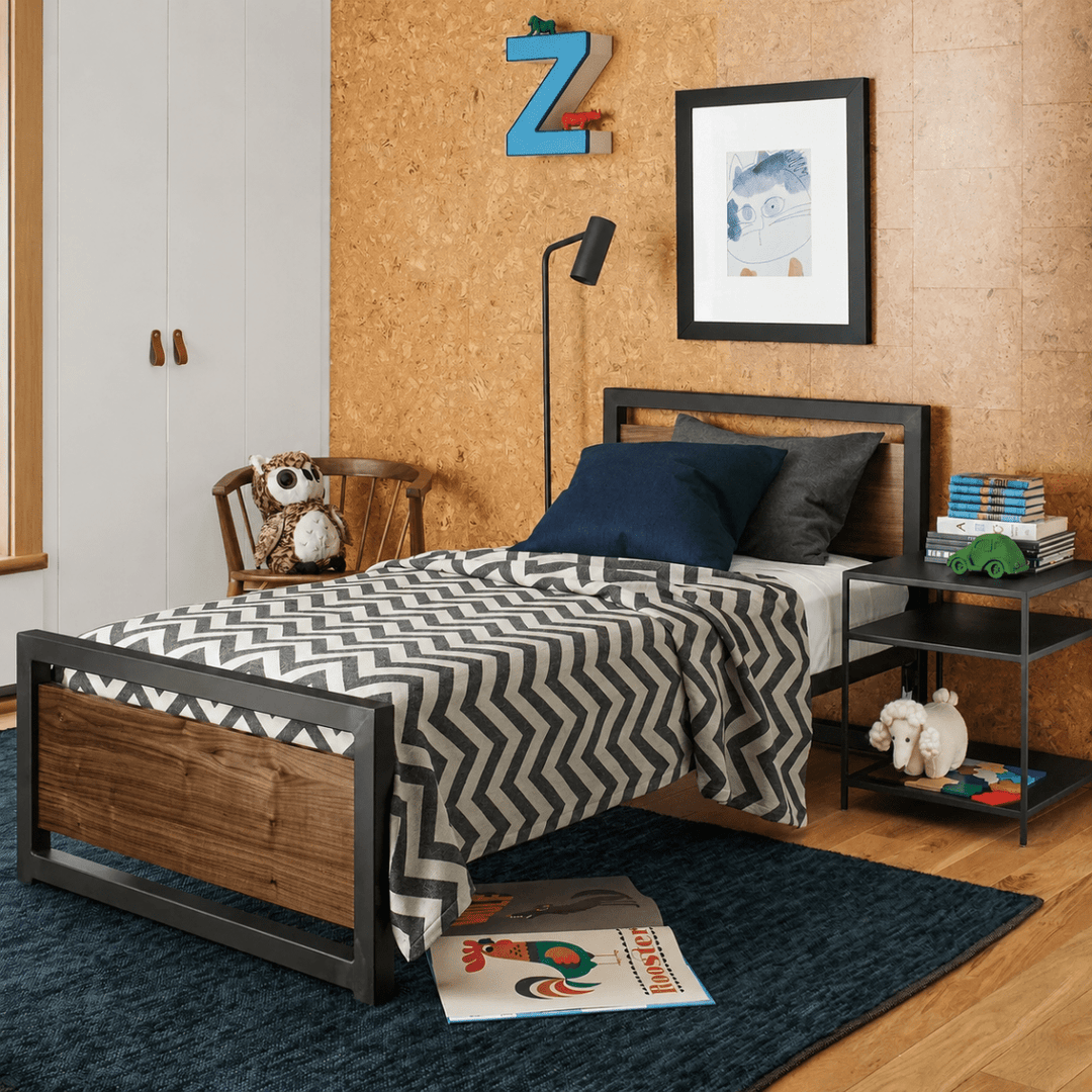 Grove Industrial Pine Wood Bed - Exclusivia