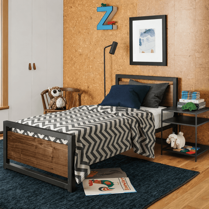 Grove Industrial Pine Wood Bed - Exclusivia
