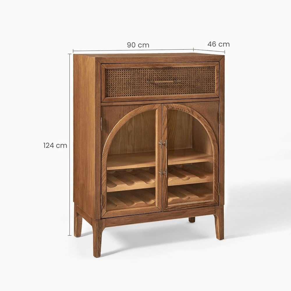 Halden Bar Cabinet, 90cm - Exclusivia