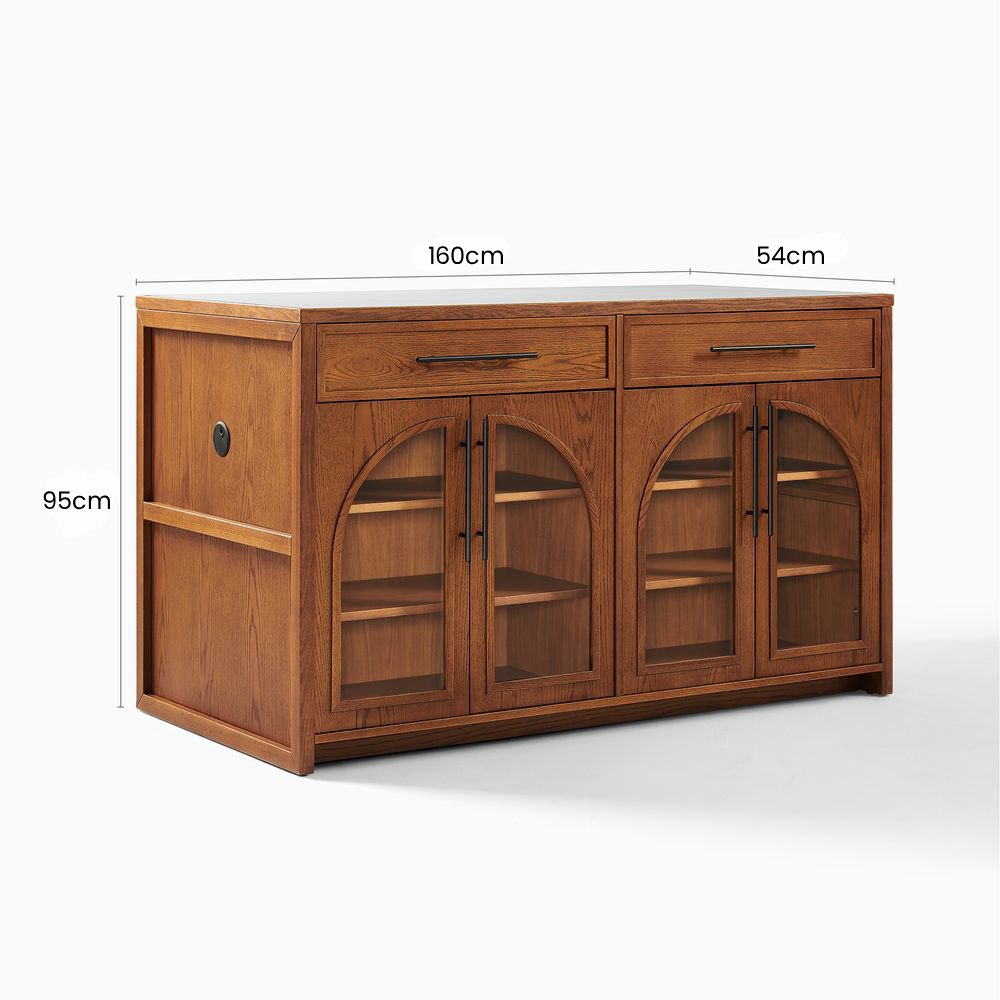 Halden Kitchen Island, 160cm - Exclusivia