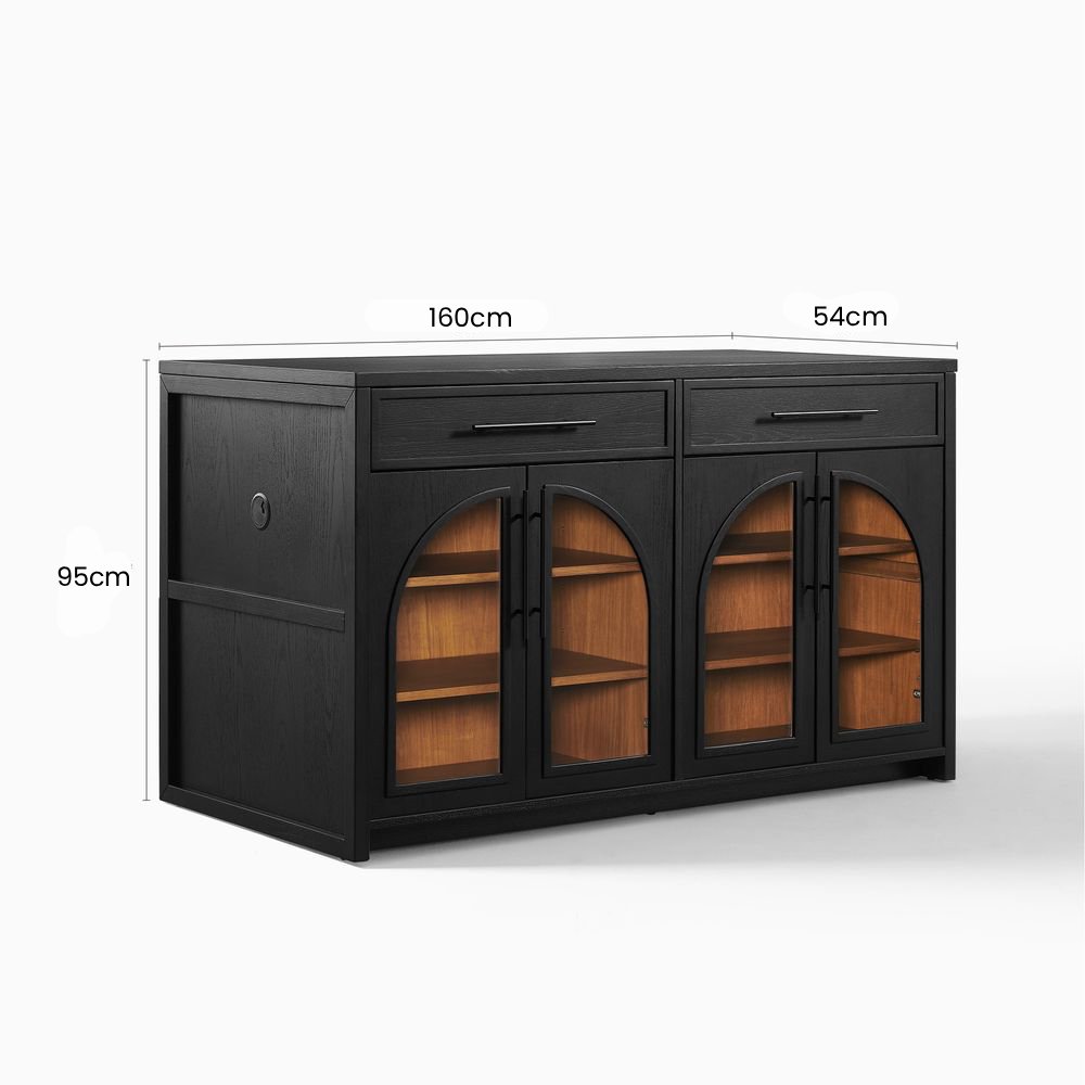 Halden Kitchen Island, 160cm - Exclusivia