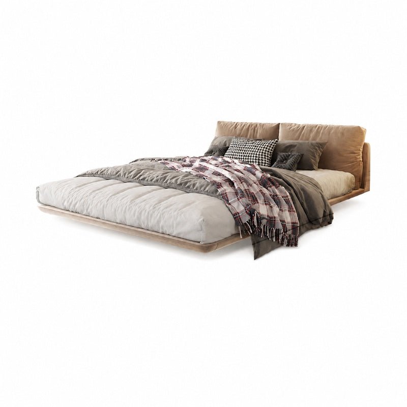 Halo Modern Floating Fabric Bedframe - Exclusivia
