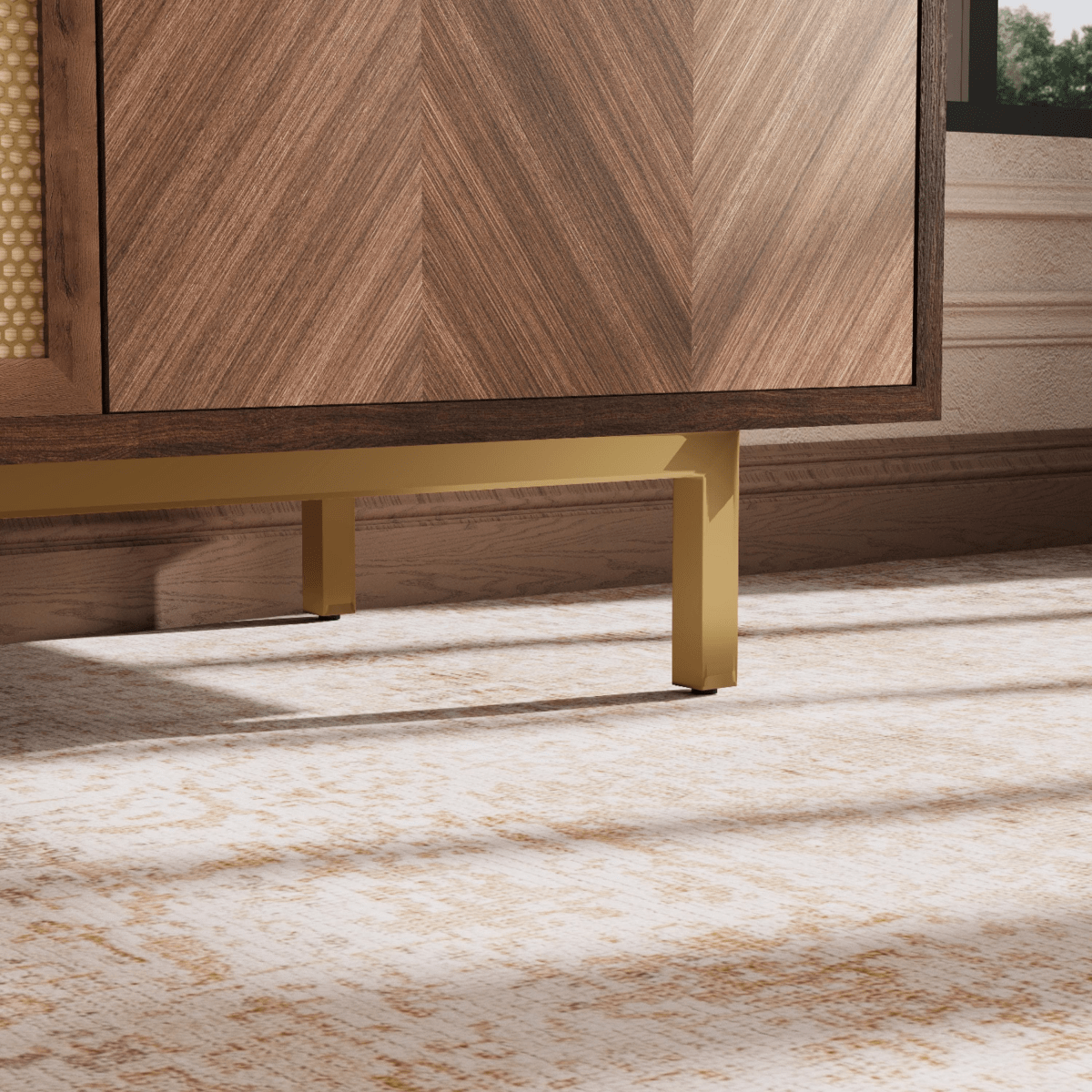 Harlowe Mid - Century Walnut Storage Cabinet - Exclusivia